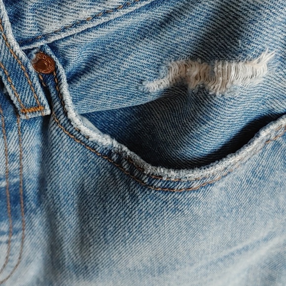 Levis Wedgie Distressed Straight Leg Jeans Sz 24 - Picture 4 of 12